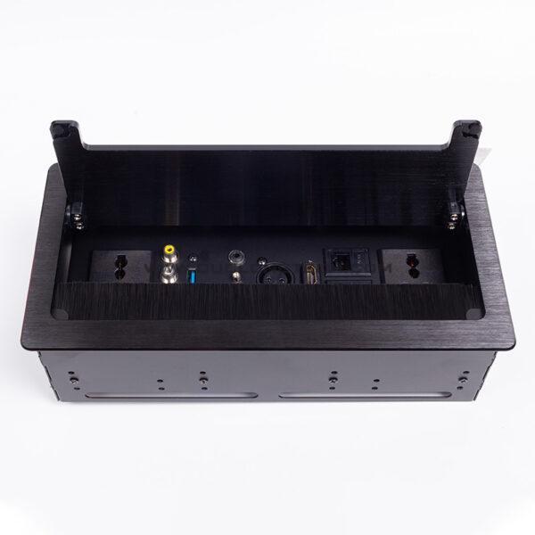 Hộp điện âm bàn USB, VGA, HDMI, Lan... hợp kim cao cấp DL L0215 2 LG L0215B 2 1