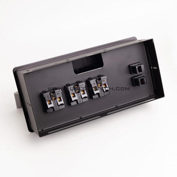 Hộp điện âm bàn 3 Power, 2 Lan hợp kim cao cấp DL L0216 2 duc long tech