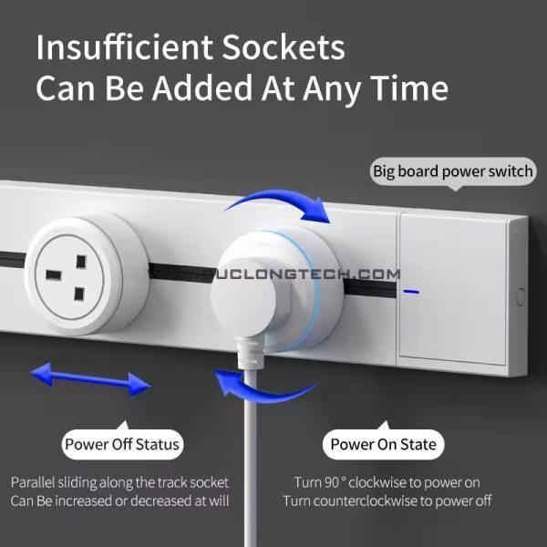 Ổ Điện Thanh Ray lắp nổi - Track socket thế hệ mới 4 12