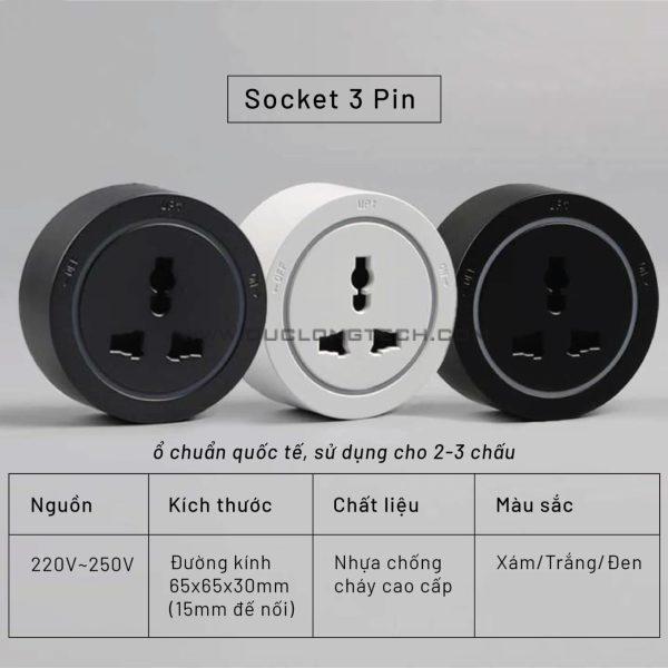 Combo ổ cắm thanh ray DL: ray lắp nổi/chìm dài 40cm + 2 ổ cắm điện đa năng 9 R07