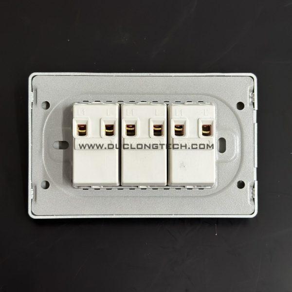 Công Tắc Điện Âm Tường Mặt Nhựa Màu Xám A2G 1 A2G03AG05 2