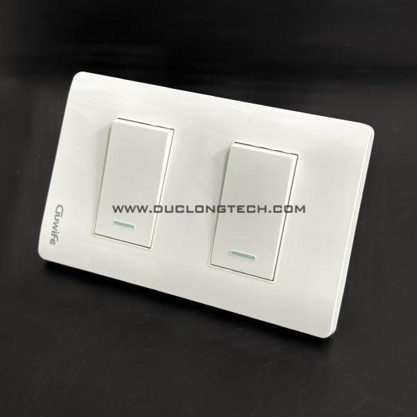 Công Tắc Điện Âm Tường Mặt Nhựa Màu Trắng A2W 2 A2W02AW05
