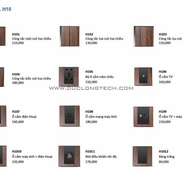 Ổ Cắm Công Tắc Điện Âm Tường Giả Vân Gỗ Chuẩn Vuông H10 5 H10