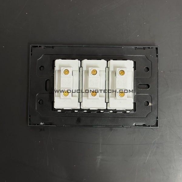 Ổ Cắm Điện 2 Chấu x3 Âm Tường Mặt Nhôm Xước L93 1 L93S03LG 7